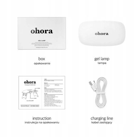 OHORA lampa do lakieu hybrydowego w naklejce UV LED 6W