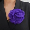 ECARLA broszka ozdobna, efektowna Kwiat 12x12cm Fiolet BZ188