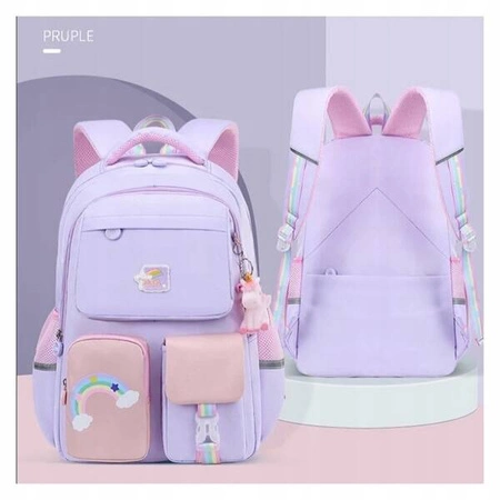 ECARLA plecak uniwersalny kieszonki, odblaski Rainbow Sweet PL160FIO