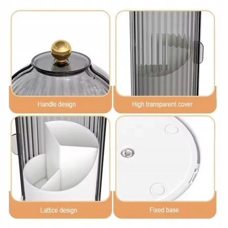 ECARLA organizer na pędzle ryflowany 27x12,5cm Grafit CB61GRAF