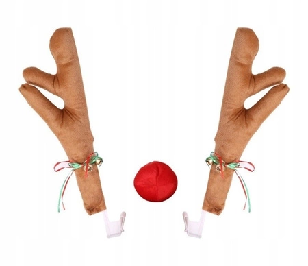 ECARLA ozdoba bożonarodzeniowa na samochód ROGI RENIFERA Z NOSKIEM KSN84