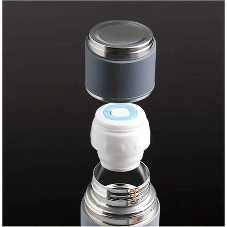 ECARLA termos 500ml z 3 kubkami zapakowany na preznt Szary BD24SZ