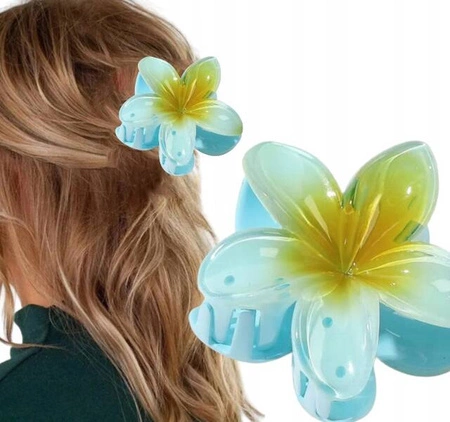 ECARLA spinka-klamra do włosów Kwiat Moana Ombre błękitny SP285