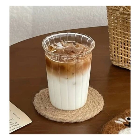 ECARLA szklanka ryflowana do kawy, drinków 420ml SZK54 1szt