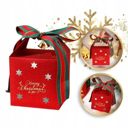 ECARLA torebka ozdobna świąteczna 10x 10x 10cm OPO39