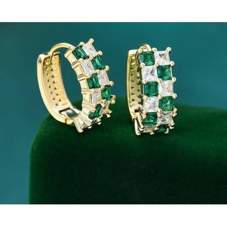 ECARLA kolczyki ze stali szlachetnej platerowanej złotem KST3293