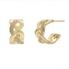 ECARLA kolczyki ze stali szlachetnej platerowanej 14k złotemWARKOCZ KST3327