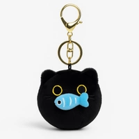 ECARLA brelok do kluczy KOT wibrujący łapiący rybę Czarny BRL384CZ