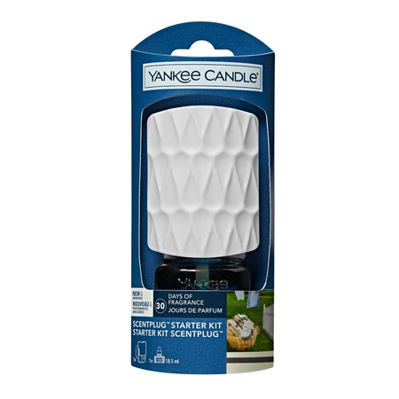 YANKEE CANDLE Elektryczny Odświeżacz zestaw startowy CLEAN COTTON 18,5ml