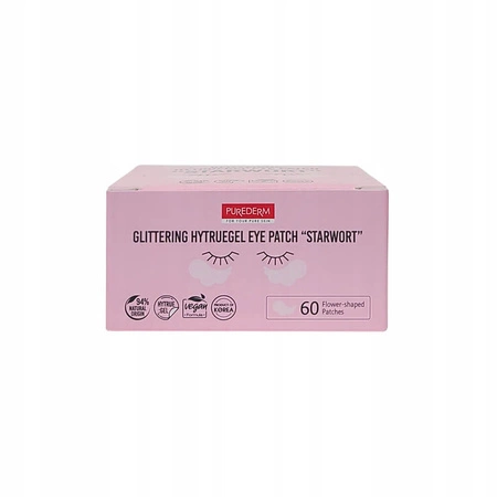PUREDERM Glittering Hytruegel Eye Patch płatki pod oczy Starwort 60szt