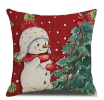 ECARLA Zima świąteczna poszewka na poduszkę 45x45cm Bałwanek POD198