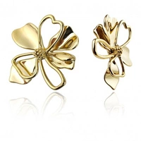 ECARLA kolczyki ze stali szlachetnej platerowanej 14k złotem KWIATY KST3399