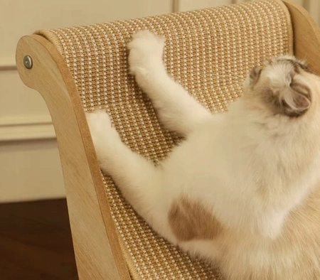 ECARLA drapak dla kota legowisko drewniano jutowe 49x30x16cm KOT27