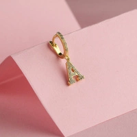 ECARLA kolczyk ze stali szlachetnej platerowanej 14k złotem Literka A KST1683A