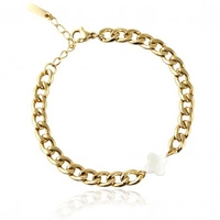 ECARLA bransoletka na rękę ze stali chirurgicznej pozłacanej KONICZYNKA BST1540