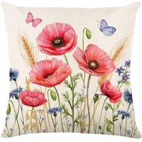 ECARLA Wiosna poszewka na poduszkę 45x45cm Maki POD217
