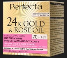 DAX Perfecta 24k Gold & Rose Oil krem do twarzy dzień/noc przeciwzmarszczkowy 70+ 50ml 