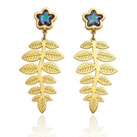 ECARLA kolczyki ze stali szlachetnej platerowanej 14k złotem KST3450