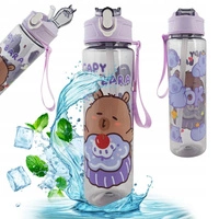 ECARLA Sports bidon butelka na wodę 800ml KAPIBARA Fiolet BD56FIO