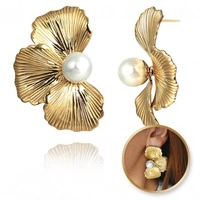 ECARLA kolczyki ze stali szlachetnej platerowanej 14k złotem KWIAT KST3360