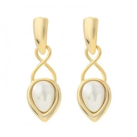 ECARLA kolczyki ze stali szlachetnej platerowanej 14k złotem KST3340