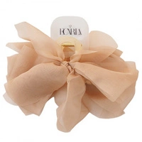 ECARLA klamra do włosów kokarda tiulowa Kremowa SP303K 