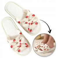 ECARLA kapcie ocieplane, antypoślizgowe Truskawki, rozmiar 39 PAN04R39