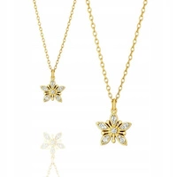 ECARLA naszyjnik ze stali szlachetnej pozłacanej GWIAZDKA cyrkonie NST2208