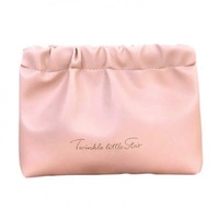 ECARLA saszetka z ekooskóry na kosmetyki, wkładki M 16x12cm Róż KS145R