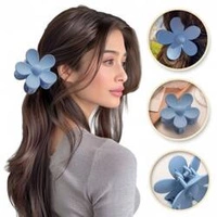 ECARLA spinka-klamra do włosów Kwiat pastel Ciemna Niebieska SP152CN 