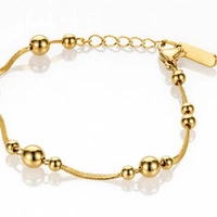 ECARLA bransoletka na rękę ze stali chirurgicznej pozłacanej BST1584