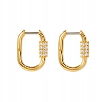 ECARLA kolczyki ze stali szlachetnej platerowanej złotem KST3193