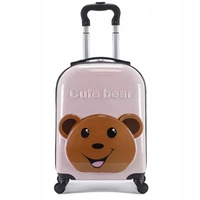 ECARLA walizka kabinowa dla dzieci Cute Bear Różowa WP05