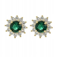 ECARLA kolczyki ze stali szlachetnej platerowanej 14k złotem KST3415