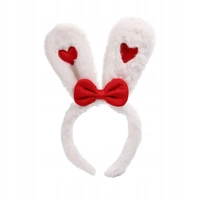 ECARLA opaska do włosów z uszkami Biała OPK15