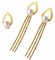 ECARLA kolczyki ze stali szlachetnej platerowanej 14k złotem KST3437