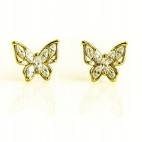 ECARLA kolczyki ze stali szlachetnej platerowanej 14k złotem KST3491