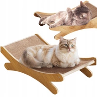 ECARLA drapak dla kota legowisko drewniano jutowe 49x30x16cm KOT27