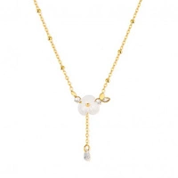 ECARLA naszyjnik ze stali szlachetnej pozłacanej KWIAT NST2146