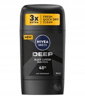 NIVEA Men dezodorant antyperspirant w sztyfcie 72h Deep Black Carbon 50ml