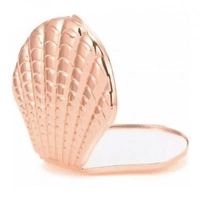 ECARLA lusterko kosmetyczne otwierane, metalowedo torebki Muszelka L20