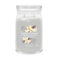 YANKEE CANDLE Signature Duża świeca w słoiku SMOKED VANILLA & CASHMERE 567g