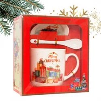 ECARLA kubek świąteczny ze spodkiem i łyżeczką w pudełku KB17WZ4 400ml