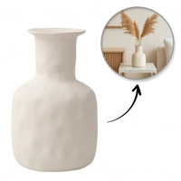 ECARLA wazon na kwiaty ceramiczny, minimalistyczny 20,5×13,5cm WAZ06