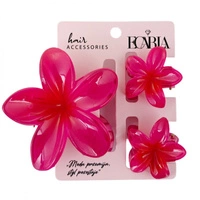 ECARLA zestaw spinek-klamer do włosów Kwiat XL +2 mini Fuksja SP389