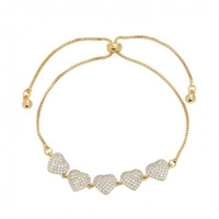 ECARLA bransoletka na rękę ze stali chirurgicznej pozłacanej SERCA BST1534