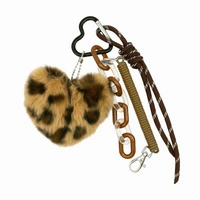 ECARLA brelok do kluczy pluszowe SERCE panterka BRL382