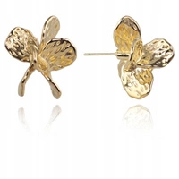 ECARLA kolczyki ze stali szlachetnej platerowanej złotem KST3355