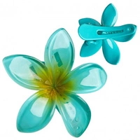 ECARLA spinka-klips do włosów Kwiat Moana Ombre 6cm Niebieski SP405