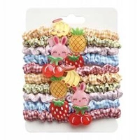 ECARLA zestaw gumek-frotek do włosów 10szt Kratka Owoce GUM145 